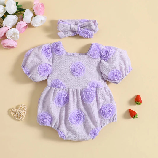 ROSIE ROMPER SET - Purple