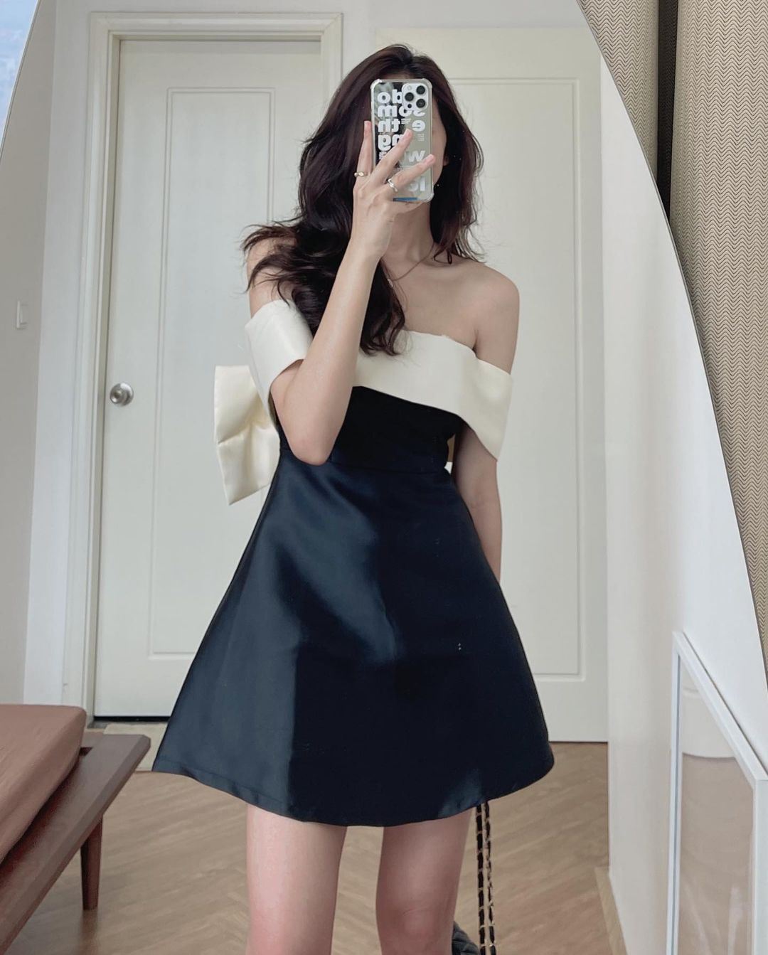 Fashion Personality French Style Bow Dress Women