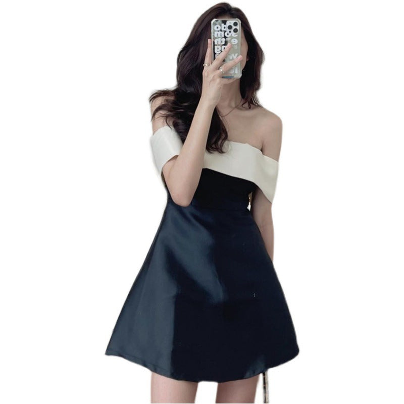 Fashion Personality French Style Bow Dress Women